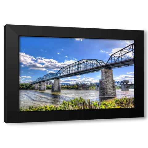 Walnut Left 2 HDR Black Modern Wood Framed Art Print with Double Matting by Lee, Rachel