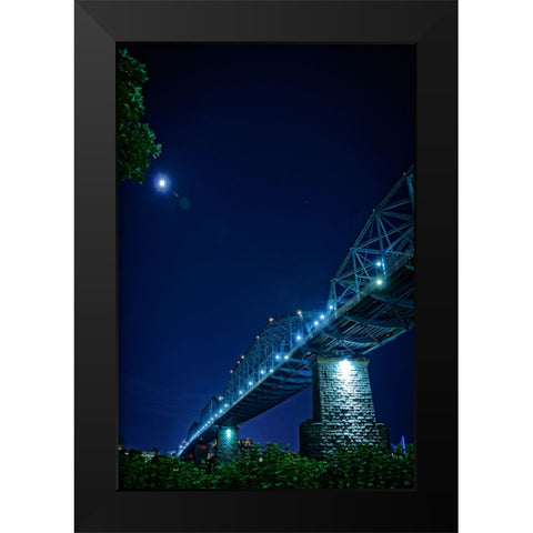 Walnut Moonstruck Black Modern Wood Framed Art Print by Lee, Rachel