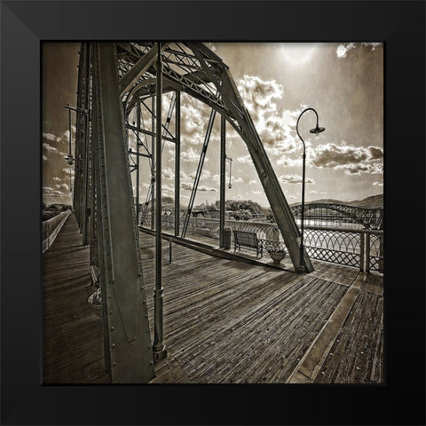 Walnut Sideview Textured Black Modern Wood Framed Art Print by Lee, Rachel