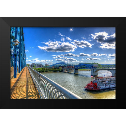 Walnut To Lookout Black Modern Wood Framed Art Print by Lee, Rachel