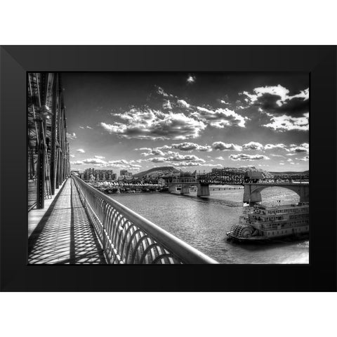 Walnut To Lookout BW Black Modern Wood Framed Art Print by Lee, Rachel