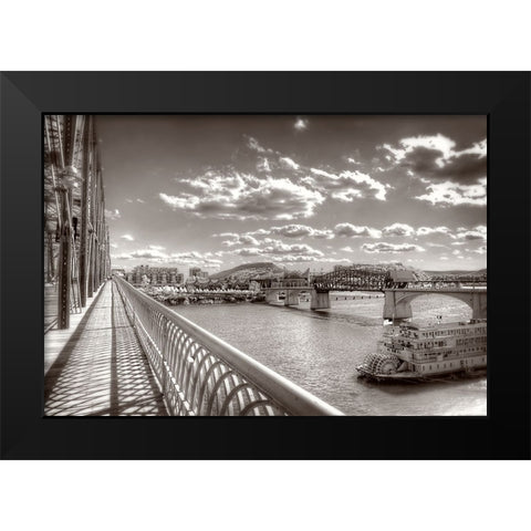 Walnut To Lookout Sepia Black Modern Wood Framed Art Print by Lee, Rachel