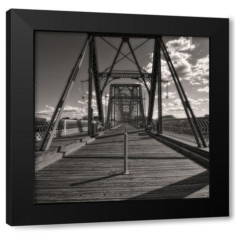 Walnut Walk Glamour BW Black Modern Wood Framed Art Print with Double Matting by Lee, Rachel