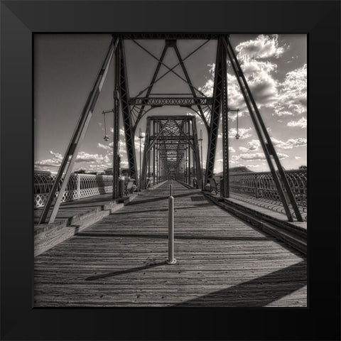 Walnut Walk Glamour BW Black Modern Wood Framed Art Print by Lee, Rachel