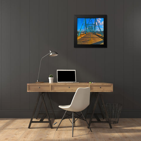 Walnut Walk Oil Painting Black Modern Wood Framed Art Print by Lee, Rachel