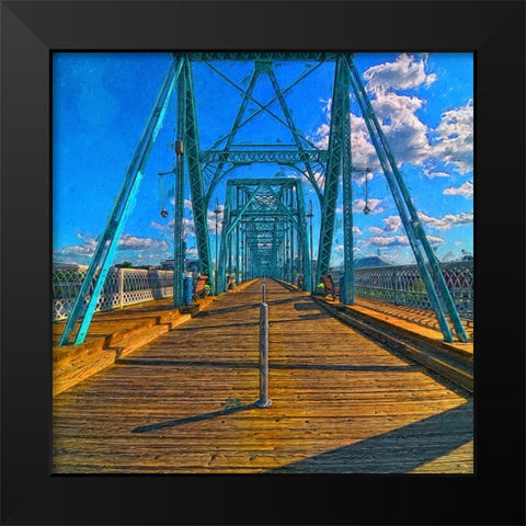 Walnut Walk Oil Painting Black Modern Wood Framed Art Print by Lee, Rachel