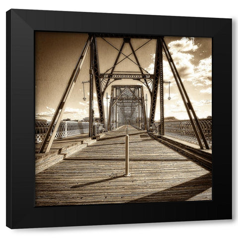 Walnut Walk Sepia Black Modern Wood Framed Art Print by Lee, Rachel
