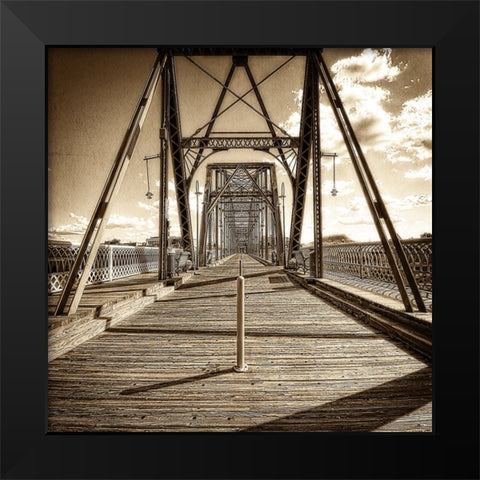 Walnut Walk Sepia Black Modern Wood Framed Art Print by Lee, Rachel