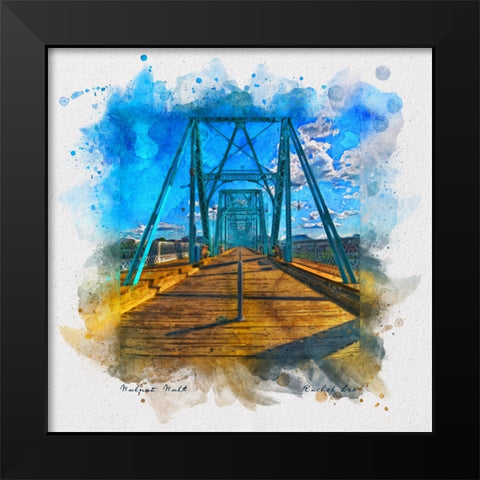 Walnut Walk Watercolor Black Modern Wood Framed Art Print by Lee, Rachel