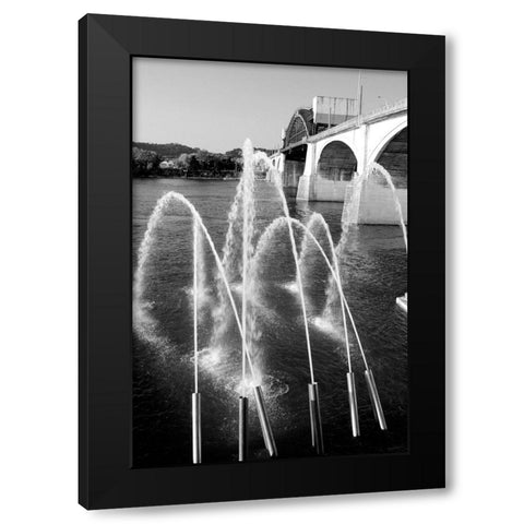 Water Cannons BW Black Modern Wood Framed Art Print with Double Matting by Lee, Rachel