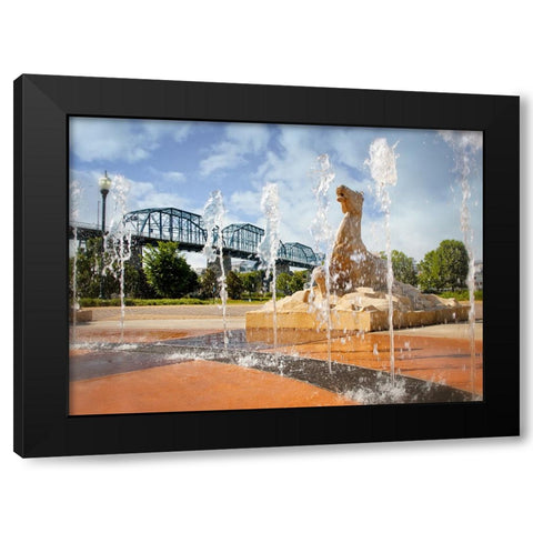 Water For Horses Black Modern Wood Framed Art Print by Lee, Rachel