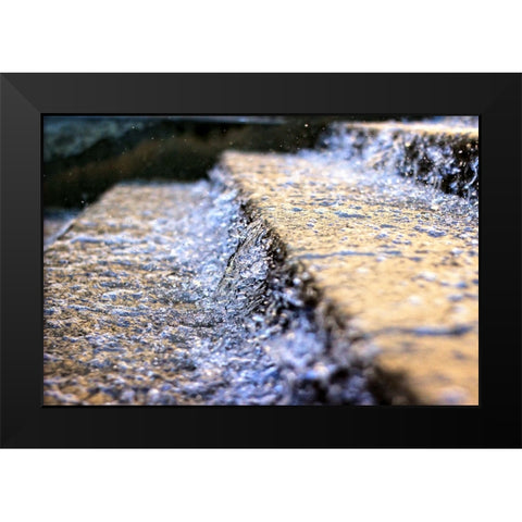 Water Over Steps Black Modern Wood Framed Art Print by Lee, Rachel