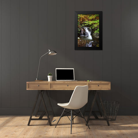 Waterfall 14 Black Modern Wood Framed Art Print by Lee, Rachel