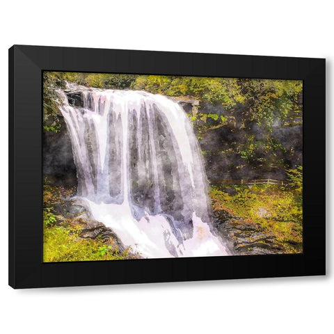 Waterfall 16 Black Modern Wood Framed Art Print with Double Matting by Lee, Rachel