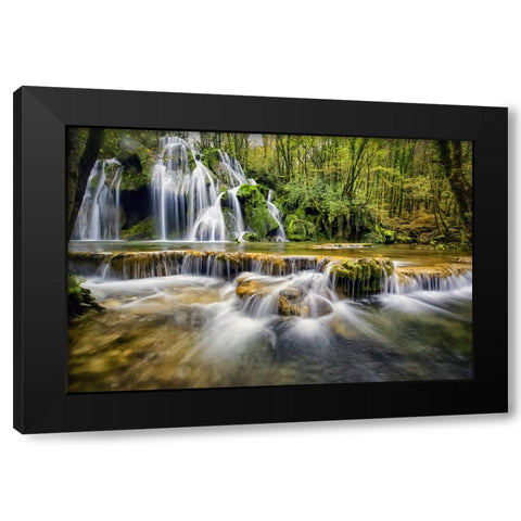 Waterfall 17 Black Modern Wood Framed Art Print by Lee, Rachel