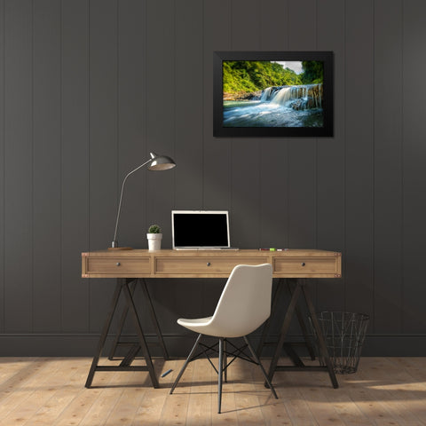 Waterfall 18 Black Modern Wood Framed Art Print by Lee, Rachel