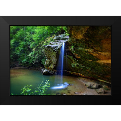 Waterfall 19 Black Modern Wood Framed Art Print by Lee, Rachel