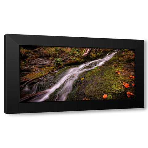 Waterfall 35 Black Modern Wood Framed Art Print by Lee, Rachel