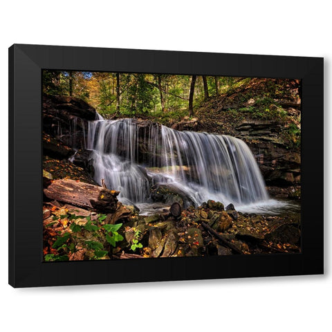 Waterfall 36 Black Modern Wood Framed Art Print by Lee, Rachel