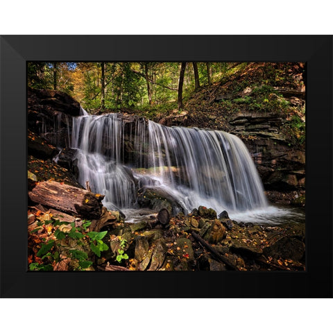 Waterfall 36 Black Modern Wood Framed Art Print by Lee, Rachel