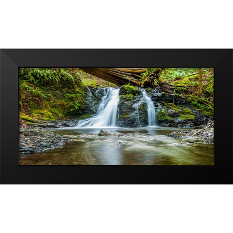 Waterfall 40 Black Modern Wood Framed Art Print by Lee, Rachel