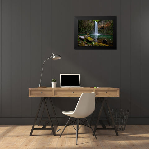 Waterfall 43 Black Modern Wood Framed Art Print by Lee, Rachel