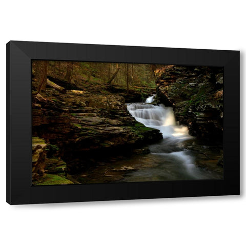 Waterfall 52 Black Modern Wood Framed Art Print by Lee, Rachel