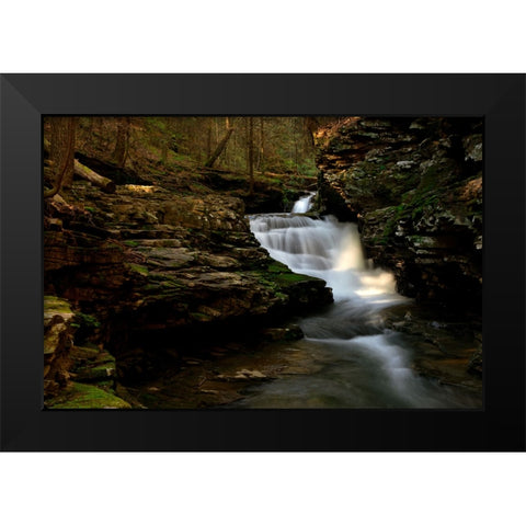 Waterfall 52 Black Modern Wood Framed Art Print by Lee, Rachel