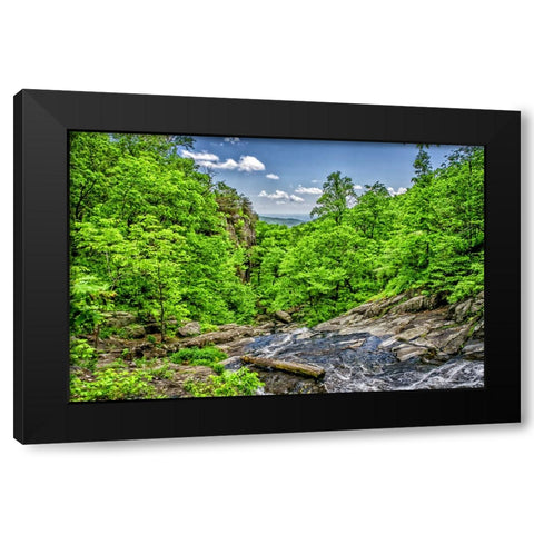 Waterfall 7 Black Modern Wood Framed Art Print by Lee, Rachel