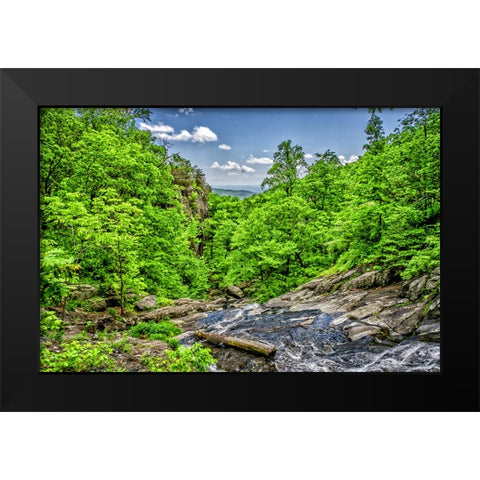 Waterfall 7 Black Modern Wood Framed Art Print by Lee, Rachel