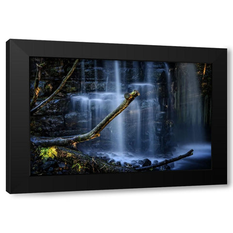 Waterfall 8 Black Modern Wood Framed Art Print with Double Matting by Lee, Rachel