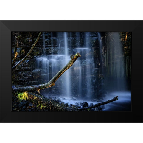 Waterfall 8 Black Modern Wood Framed Art Print by Lee, Rachel