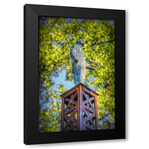 Welcome Guardian Black Modern Wood Framed Art Print with Double Matting by Lee, Rachel