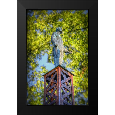 Welcome Guardian Black Modern Wood Framed Art Print by Lee, Rachel