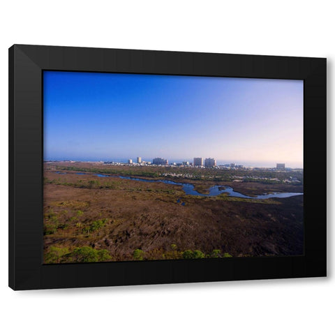 Beach Condo Black Modern Wood Framed Art Print with Double Matting by Malone, Will