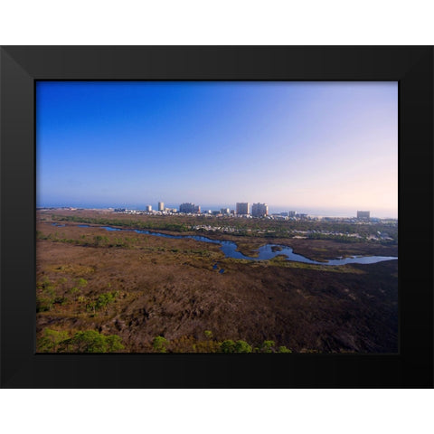 Beach Condo Black Modern Wood Framed Art Print by Malone, Will