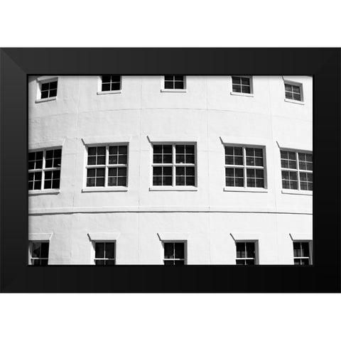 The Grid Black Modern Wood Framed Art Print by Malone, Will