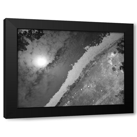 Belton Pond Black Modern Wood Framed Art Print with Double Matting by Malone, Will