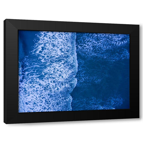 Blue Waves 2 Black Modern Wood Framed Art Print by Malone, Will