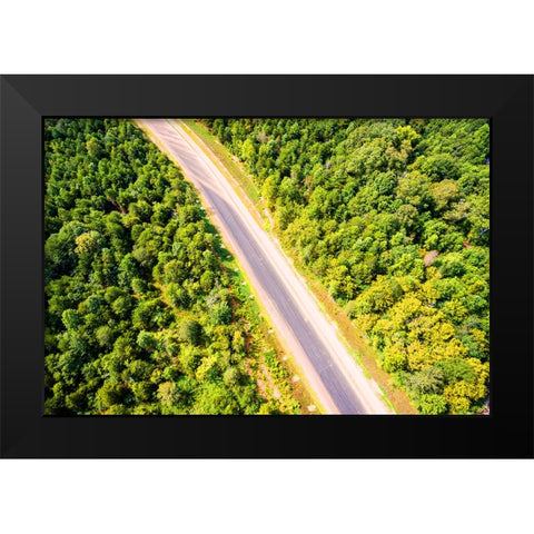 Road Black Modern Wood Framed Art Print by Malone, Will