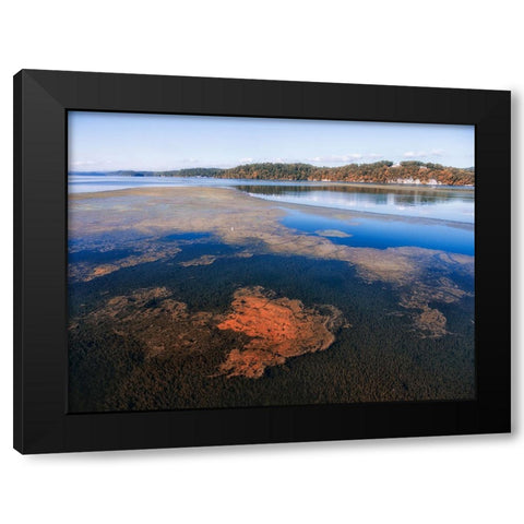 Tennessee River Black Modern Wood Framed Art Print with Double Matting by Malone, Will