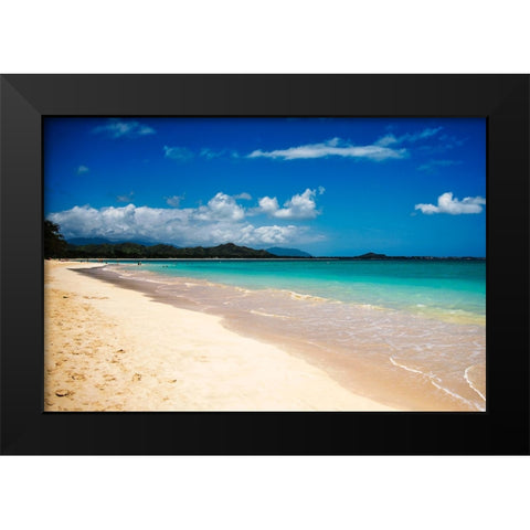 Kailua Black Modern Wood Framed Art Print by Malone, Will