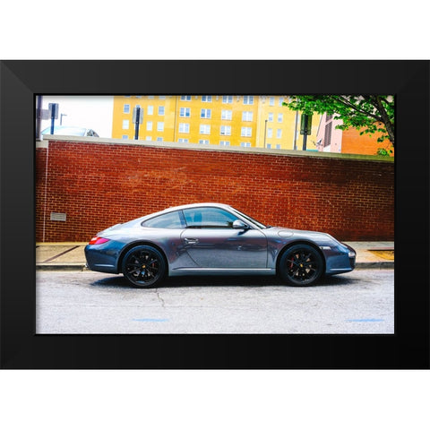 Crooked Porche Black Modern Wood Framed Art Print by Malone, Will