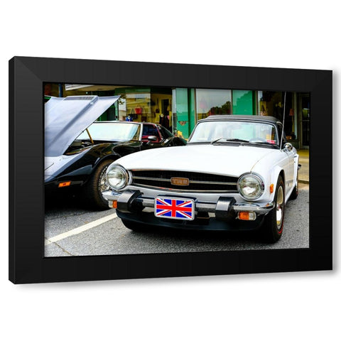 TR6 Black Modern Wood Framed Art Print by Malone, Will