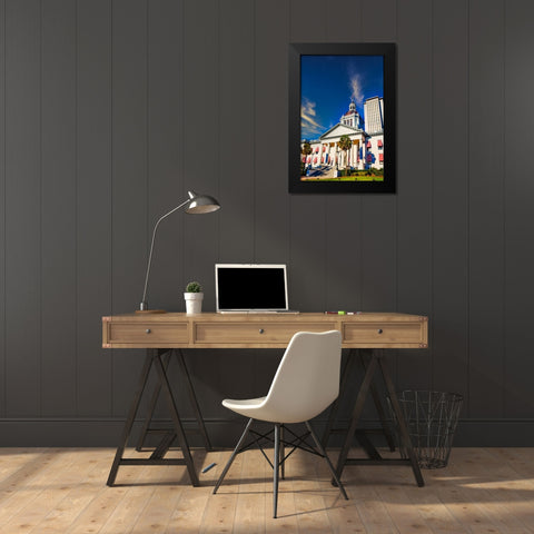 Capital 3 Black Modern Wood Framed Art Print by Malone, Will