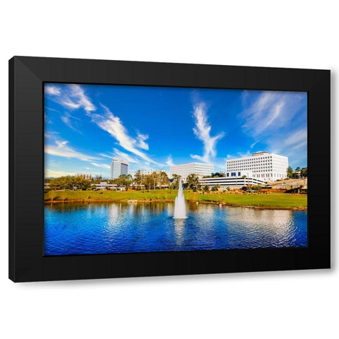 Cascades  Black Modern Wood Framed Art Print by Malone, Will