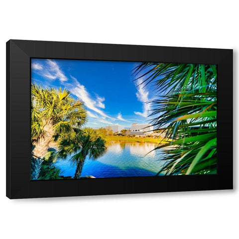 Cascades 2 Black Modern Wood Framed Art Print by Malone, Will