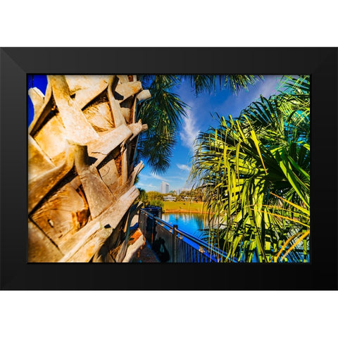 Cascades 3 Black Modern Wood Framed Art Print by Malone, Will