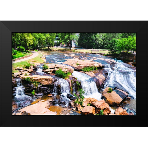 Falls Park Black Modern Wood Framed Art Print by Malone, Will