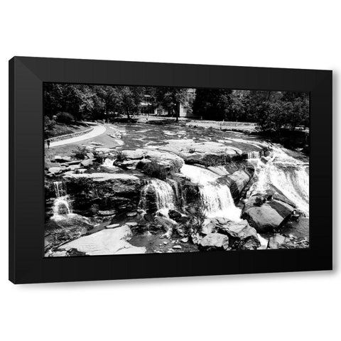 Falls Park BW Black Modern Wood Framed Art Print with Double Matting by Malone, Will